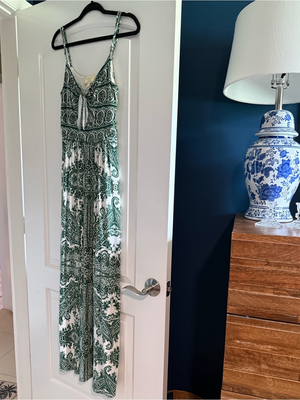 Moulinette Soeurs Anthropologie Green Paisley Maxi Dress Size M - Picture 3 of 12